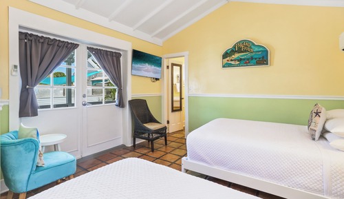 Standard Room, 2 Double Beds, Nonsmoking, Private Bathroom