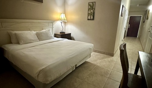 Habitación, 1 cama de matrimonio grande, frigorífico y microondas