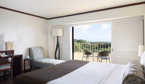 Habitación, 1 cama de matrimonio grande, vistas parciales al mar
