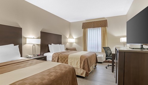 Habitación estándar, 2 camas de matrimonio, no fumadores, frigorífico y microondas (Pet Friendly)