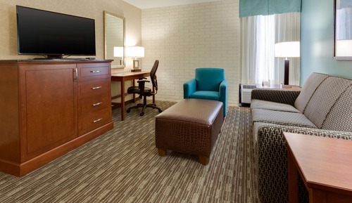 Suite, frigorífico y microondas (2 Queen Beds and Sofa Bed)