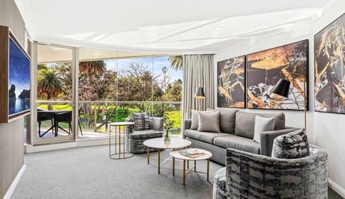 Apartamento Deluxe, 2 camas dobles, vistas al jardín