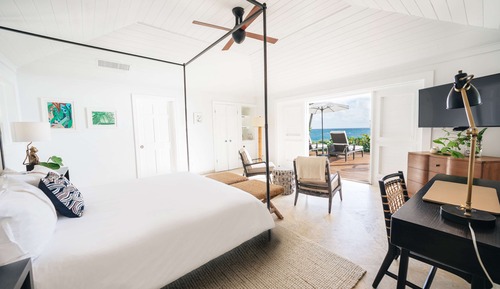 Habitación, 1 cama de matrimonio grande, frente al mar
