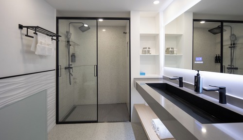 Habitación estándar, 2 camas de matrimonio, vistas al jardín