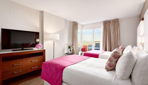 Habitación Deluxe, 2 camas dobles, vistas a la ciudad