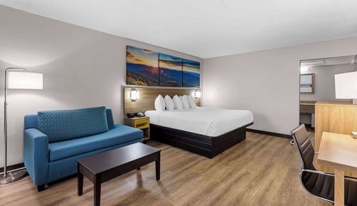 Habitación, 1 cama de matrimonio grande con sofá cama, accesible para personas con discapacidad