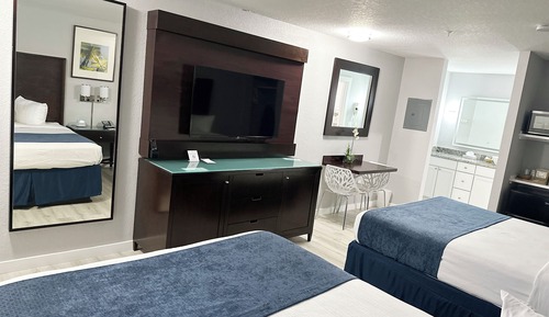 Habitación Deluxe, 2 camas de matrimonio, no fumadores, frigorífico y microondas