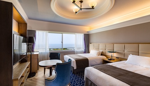Habitación ejecutiva con 2 camas individuales, no fumadores, vistas al mar
