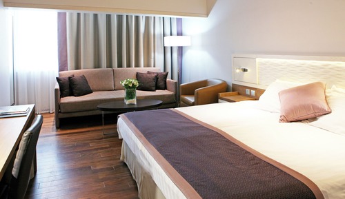 Habitación estándar, 1 cama de matrimonio grande con sofá cama, vistas a la ciudad