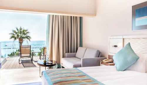 Habitación Premium, 1 cama de matrimonio grande con sofá cama, terraza, vistas al mar