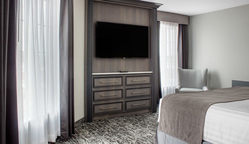Suite, 1 habitación, no fumadores, en una planta alta (Street View, 1 King Bed)