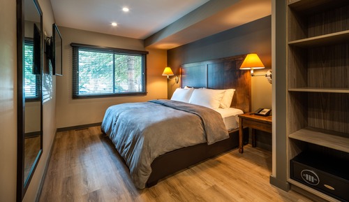 Suite estudio superior, 1 cama de matrimonio grande con sofá cama, cocina básica (Buffalo Suite)