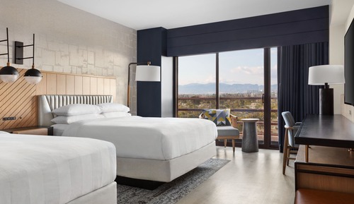 Habitación Club, 2 camas de matrimonio, vistas al puerto deportivo