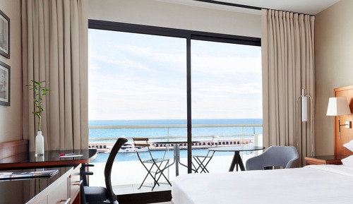 Habitación superior, 1 cama de matrimonio grande, no fumadores, vistas al mar (Balcony)