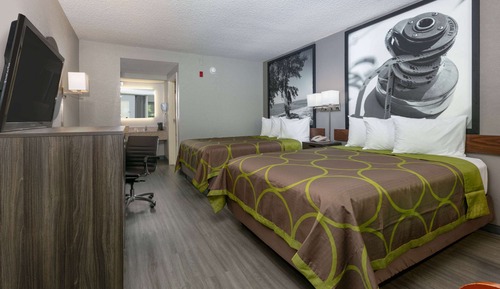 Habitación estándar, 2 camas de matrimonio, fumadores, frigorífico