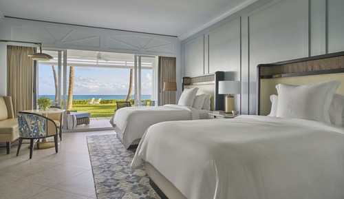 Habitación de lujo, 2 camas de matrimonio, frente al mar