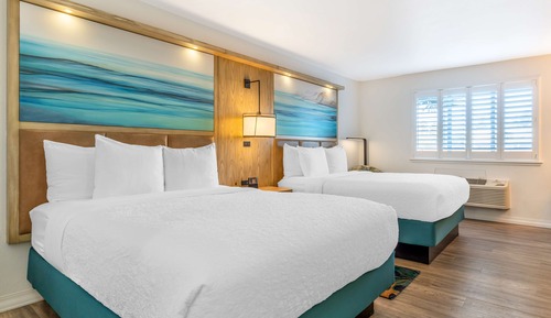 Habitación estándar, 2 camas de matrimonio, no fumadores, frigorífico y microondas