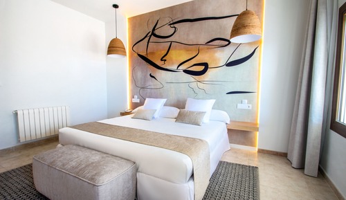 Habitación doble, terraza, vistas parciales al mar (Contemporary)