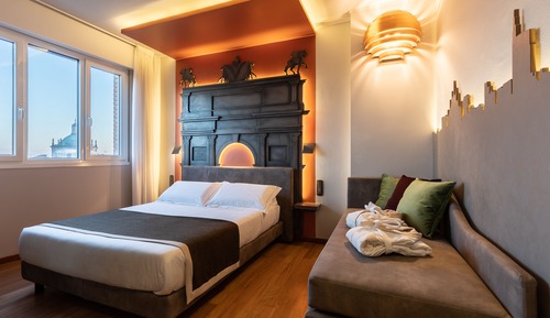 Habitación doble superior, 1 cama doble, en una planta alta
