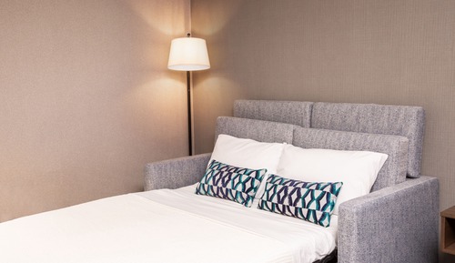 Habitación, 1 cama de matrimonio grande con sofá cama (Mobility/Hearing Access, Roll-In Shwr)