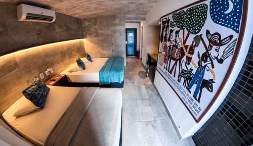 Quarto família 5, vista frente oceano