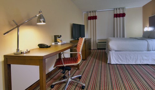 Habitación, 1 cama de matrimonio grande con sofá cama (Mobility/Hearing Access, Roll-In Shwr)