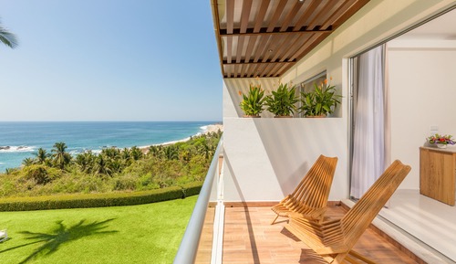 Habitación Deluxe, 1 cama de matrimonio grande, terraza, vistas al mar