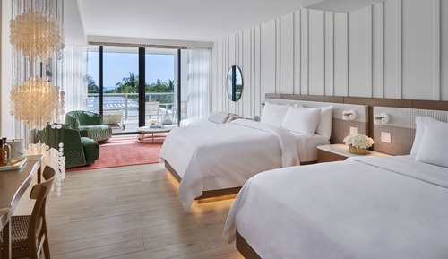 Fabulous Suite, Estudio Premier, 2 camas de matrimonio, balcón, frente al mar