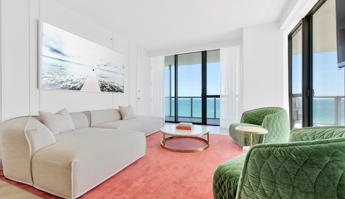 Suite, 2 habitaciones, balcón, frente al mar (Corner)