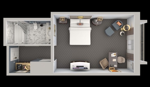 Habitación, 1 cama de matrimonio grande