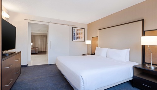 Suite, 1 cama de matrimonio grande, accesible para personas con discapacidad (Roll-In Shower)