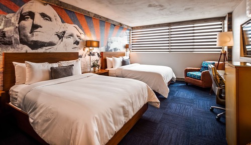 Habitación estándar, 2 camas de matrimonio, no fumadores, frigorífico
