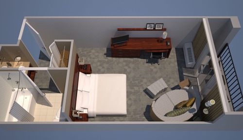 Suite, 1 cama de matrimonio grande con sofá cama (Mobility/Hearing Accessible, Tub)