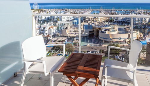 Habitación doble, terraza, vistas al mar