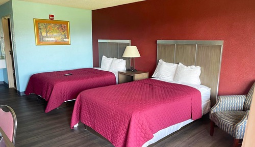 Habitación estándar, 2 camas dobles, ducha adaptada, no fumadores