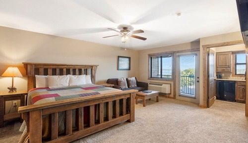 Estudio Deluxe, 1 cama de matrimonio grande, vistas al lago