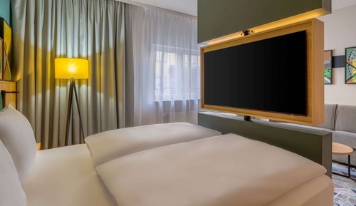 Habitación, 1 cama de matrimonio grande con sofá cama