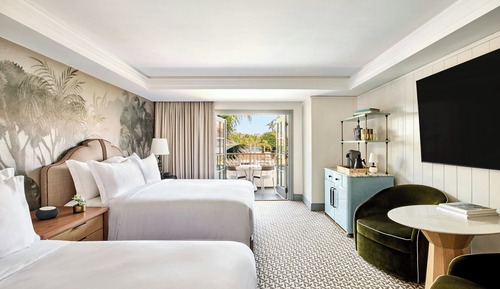 Habitación, 2 camas de matrimonio, balcón, vistas al complejo turístico