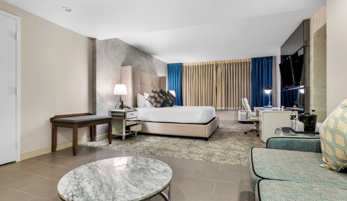 Suite, 1 cama de matrimonio grande (Living Area Powder Room)