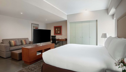 Suite junior, 1 cama de matrimonio grande, cocina básica