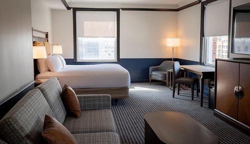 Estudio ejecutivo, 1 cama de matrimonio grande