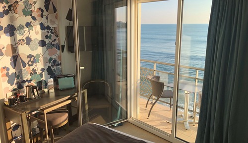 Habitación individual, 1 cama doble, balcón, vistas al mar