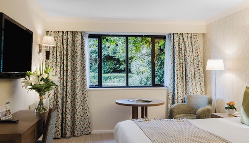 Habitación con 1 cama doble o 2 individuales, vistas al jardín