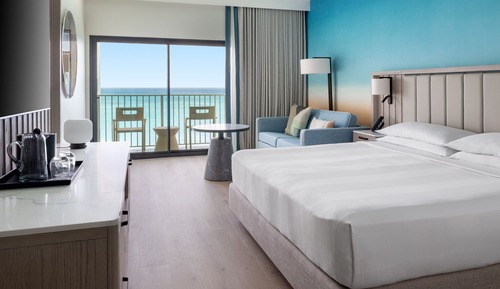Habitación, 1 cama de matrimonio grande con sofá cama, no fumadores, frente al mar