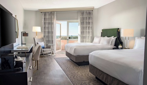 Deluxe Room, 2 Queen Beds, Resort View, Balcony, (Tower) (Mobility Accessible, Roll-in Shower)
