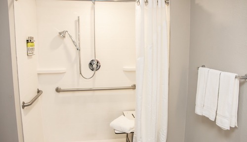 Suite, 2 camas de matrimonio, accesible para personas con discapacidad (Mobility, Roll-In Shower)