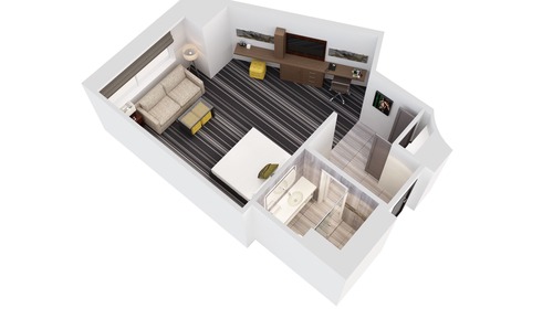 Habitación ejecutiva, 1 cama de matrimonio grande con sofá cama