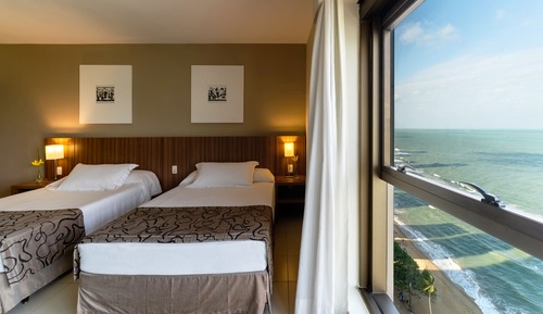 Habitación Premium, 2 camas dobles, vistas al mar