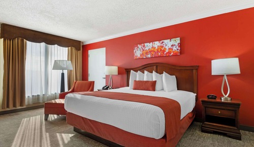 Suite, 1 cama de matrimonio grande, frigorífico y microondas (Walk-in Shower;with Sofabed)