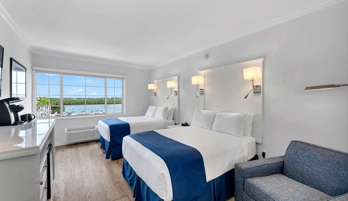 Habitación de lujo doble, 2 camas dobles, vistas a la bahía